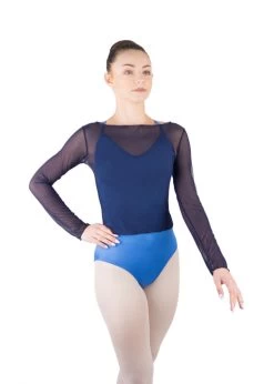 Natasha Mesh Top Encore Blue