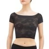 Repetto Rosette Lace Cropped Top