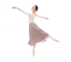 Repetto Long Sleeves Top In Rosette Lace-Pink -Ballet Costumes Shop D0686 047 P2