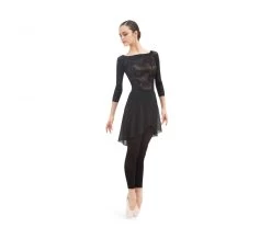Repetto Long Sleeves Top In Rosette Lace-Black -Ballet Costumes Shop D0686 410 P3
