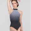 Ballet Rose Imani Black And White High Neck Leotard-selling Fast