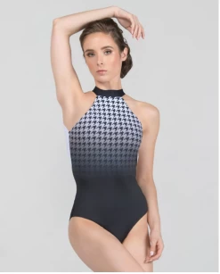 Ballet Rose Imani Black And White High Neck Leotard-selling Fast
