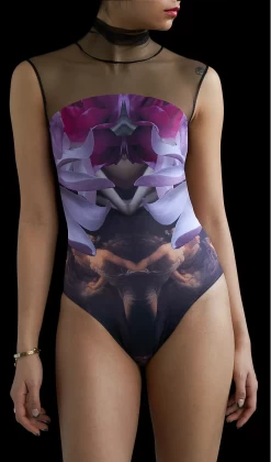 Magnolia High Neck Cut Hand Made In Italy- New Arrival- Will Go Fast