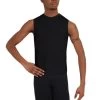 Capezio Sleeveless Fitted Muscle Tee -Ballet Costumes Shop capezio sleeveless fitted muscle tee black 10359m f