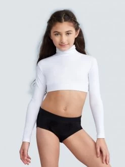 Capezio Turtleneck Long Sleeve Top - Girls -Ballet Costumes Shop capezio turtleneck long sleeve top girls white tb107c h