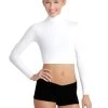 Capezio Turtleneck Long Sleeve Top -Ballet Costumes Shop capezio turtleneck long sleeve top white tb107 f