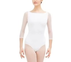 Repetto 3/4 Sleeved Leotard With Lace D0678 -Ballet Costumes Shop d0678 050 p1 1 6a886938 cb74 4c4c 8259 ff17771fae7a