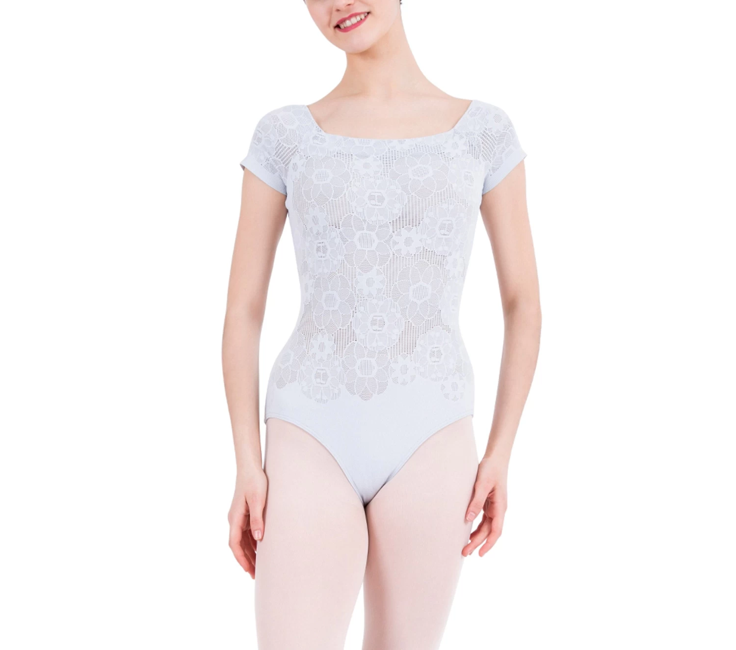 Repetto Short-sleeved Lace Leotard 3 Repetto Short-sleeved Lace Leotard