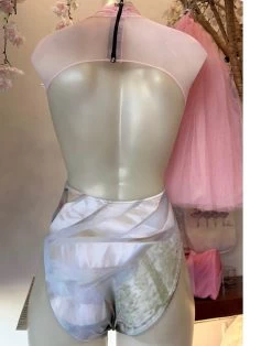 Maldire Lilith High Neck Pink Mesh Hand Made In Italy- New Arrival- Will Go Fast -Ballet Costumes Shop lili