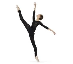 Repetto Long Sleeves Top In Rosette Lace-Black -Ballet Costumes Shop look44 p1 2